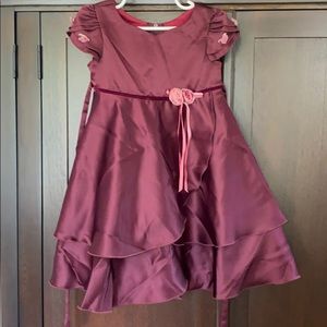 Maroon rose dress